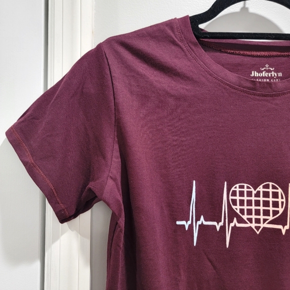Heartbeat Lifeline Front-Tie T-Shirt NWOT - Picture 6 of 8